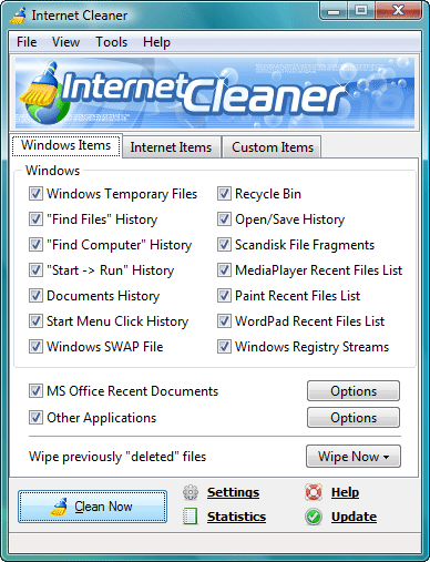 Internet Cleaner Screenshot